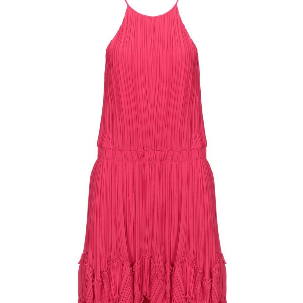 Halston Heritage Ruffle Georgette Dress